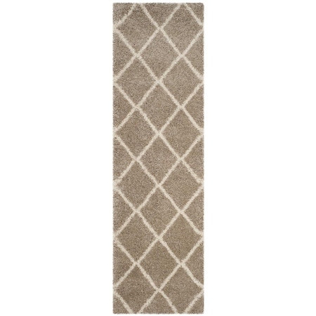 Safavieh Sgh-Hudson Shag Power Loomed Accent Rug; Beige & Ivory - 2 ft. 3 in. x 3 ft. 9 in. SGH281S-24